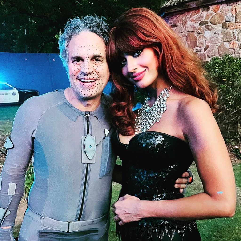 Mark Ruffalo und Jameela Jamil am Set zu "She Hulk"