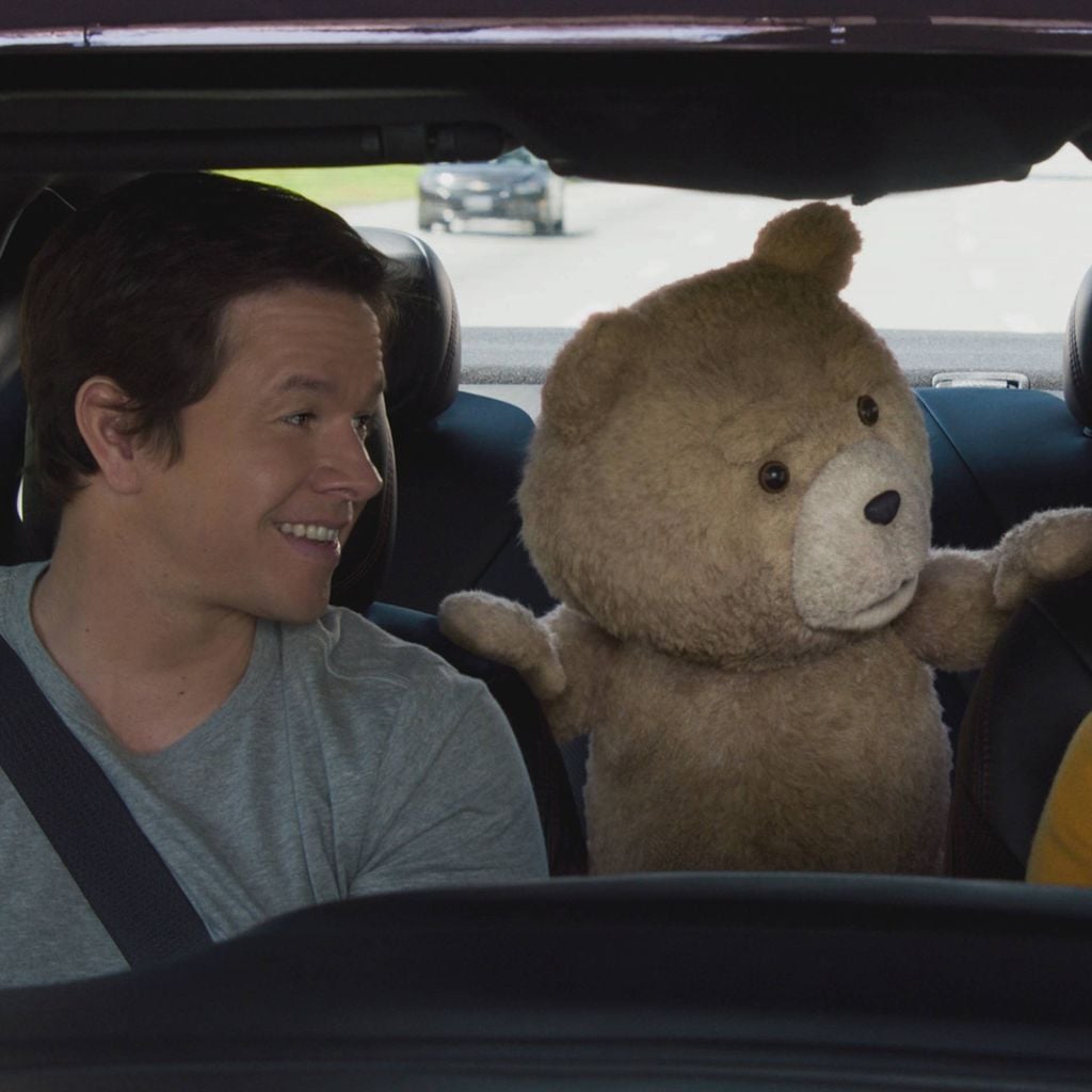 Mark Wahlberg, der sprechende Teddybär Ted und Amanda Seyfried in "Ted 2"