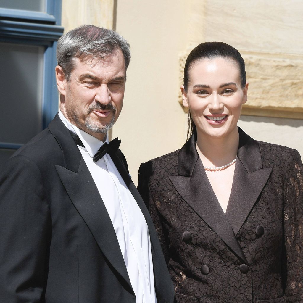 Bei der Eröffnung der Bayreuther Festspiele 2025: Markus Söder mit Tochter Gloria-Sophie Burkandt