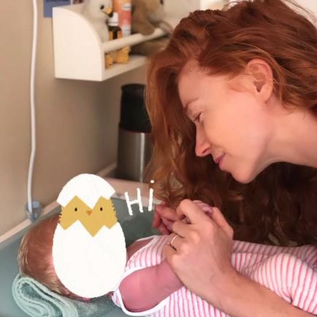 Marleen Lohse mit ihrem Baby