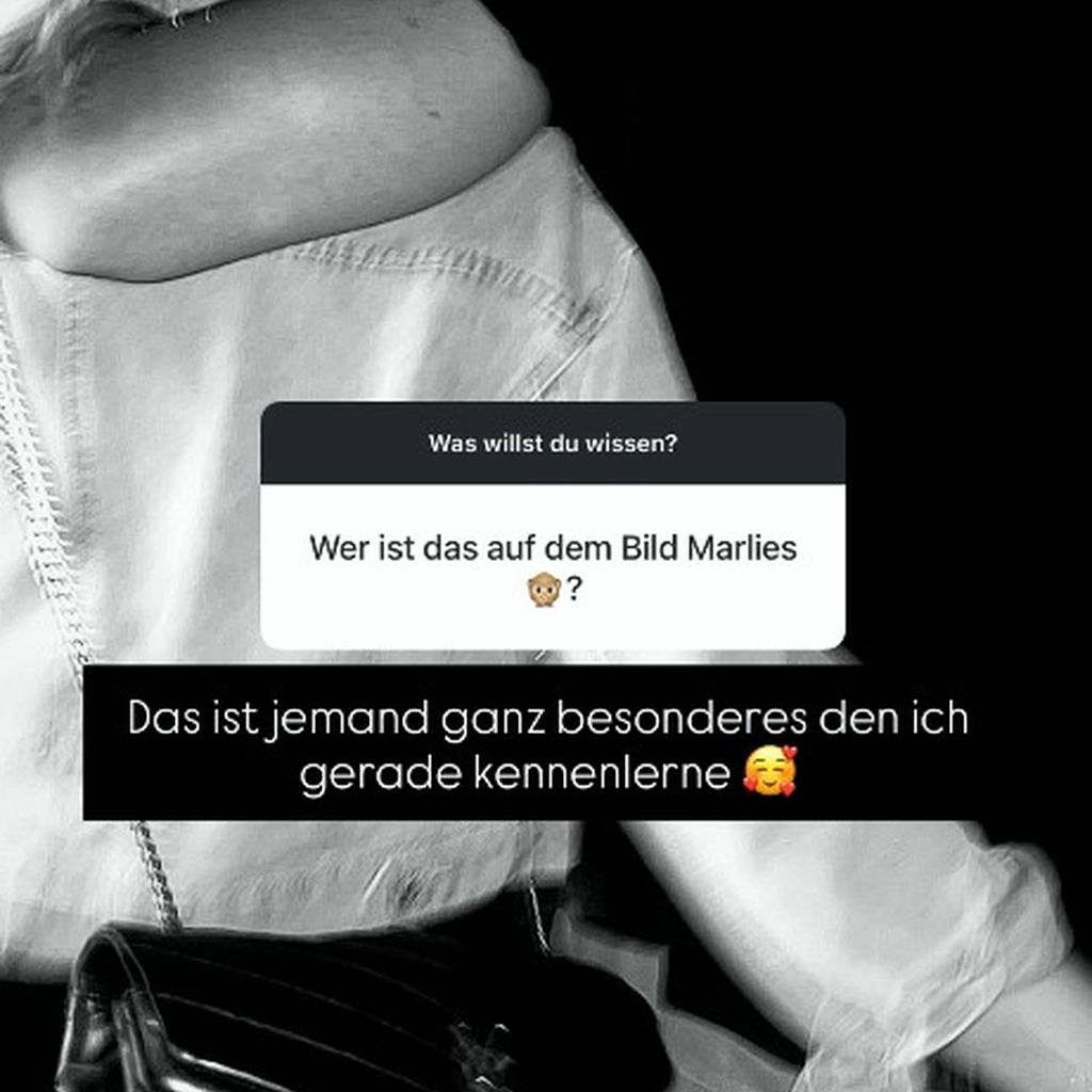 Marlisa Rudzio zeigt einen unbekannten Mann in ihrer Story