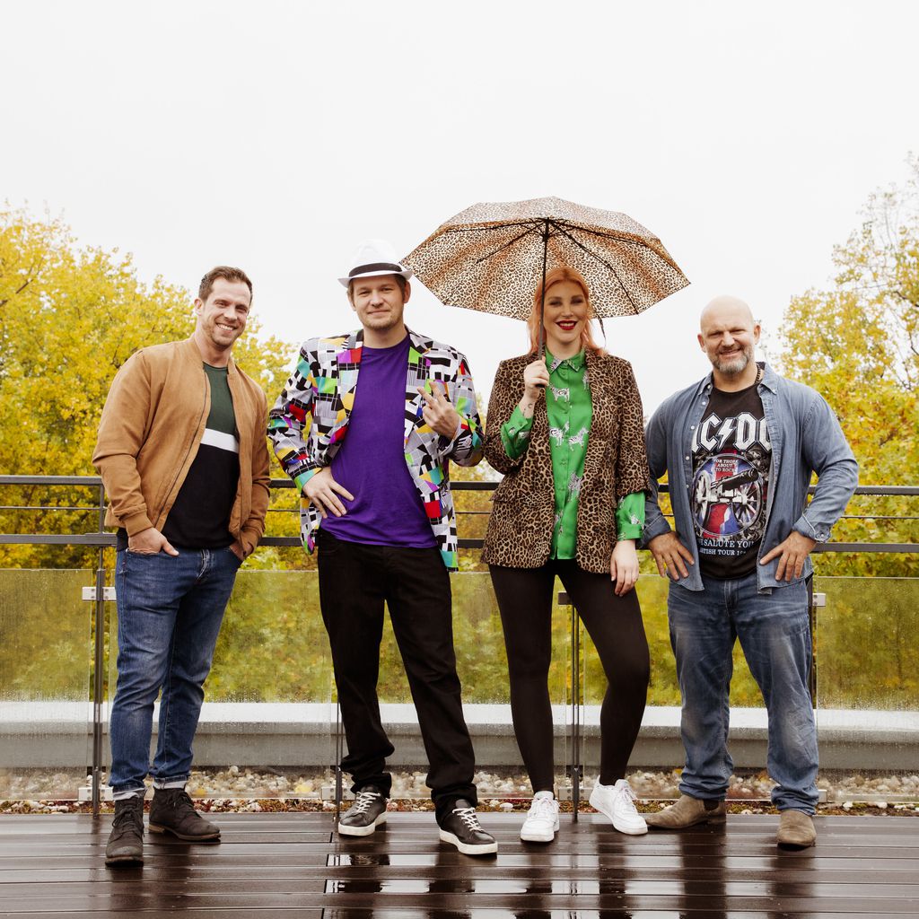 Martin Wernicke, Falko Ochsenknecht, Laura Maack und Lutz Schweigel