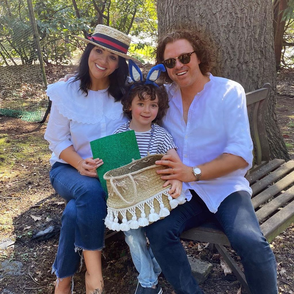 Martine McCutcheon mit ihrem Mann Jack und ihrem Sohn
