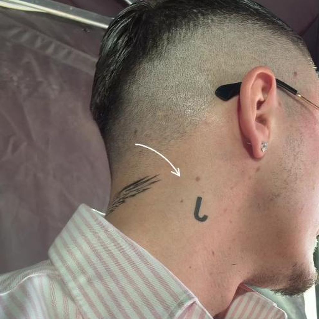 Marvin Kleinen mit seinem neuen Tattoo