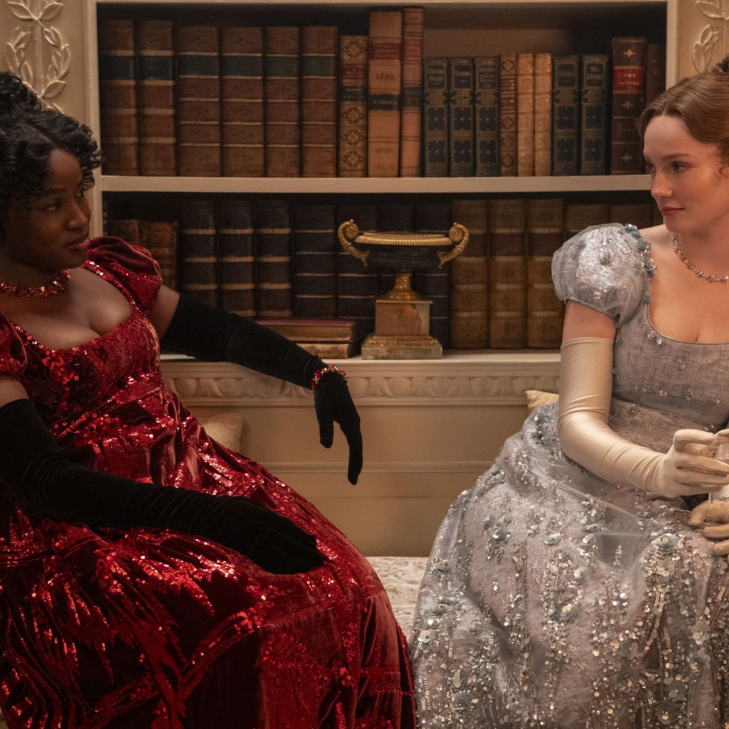 Masali Baduza als Michaela und Hannah Dodd als Francesca Bridgerton, "Bridgerton" Staffel vier