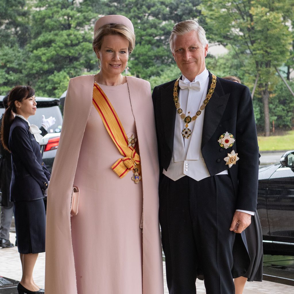 Mathilde von Belgien und König Philippe der Belgier in Tokio im Jahr 2019