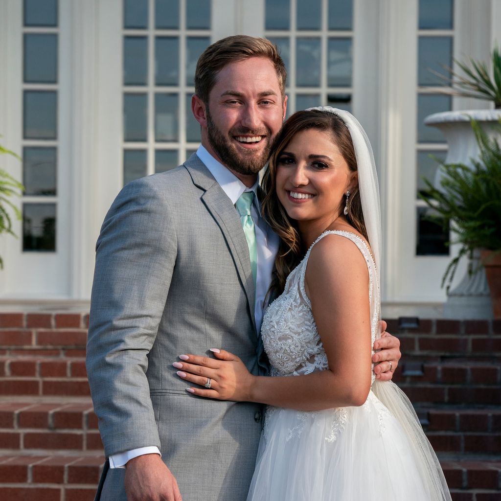 Matt Bolton und Colleen Reed am Tag ihrer Hochzeit