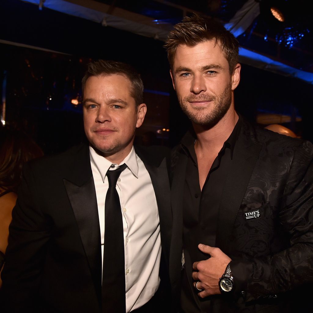 Matt Damon und Chris Hemsworth, Januar 2018