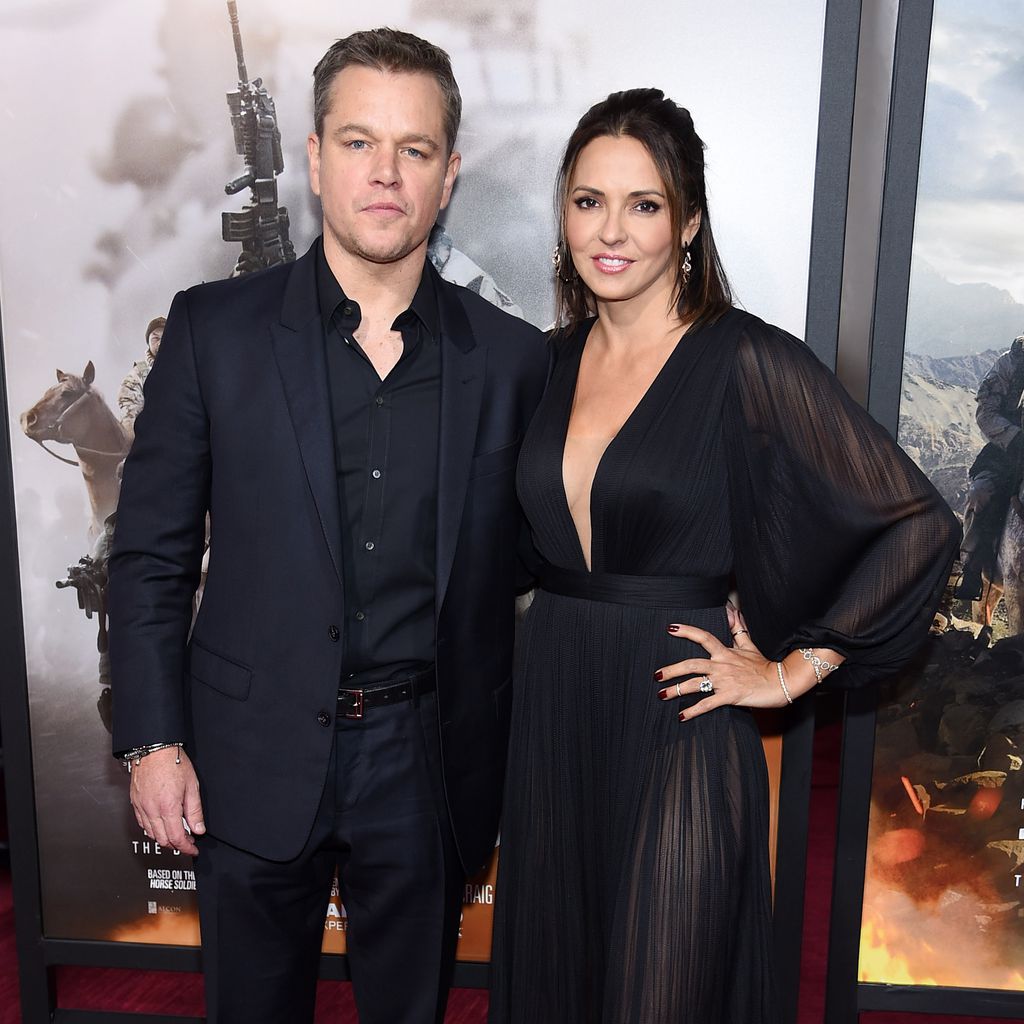 Matt Damon und Luciana Barroso auf der Premiere von "12 Strong"