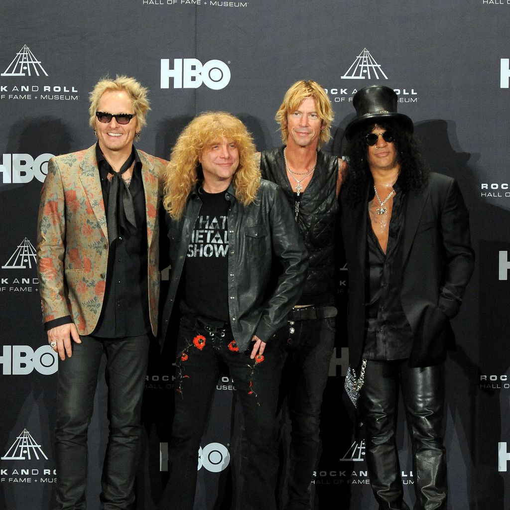 Die Guns' N Roses-Musiker Matt Sorum, Steven Adler, Duff McKagan und Slash