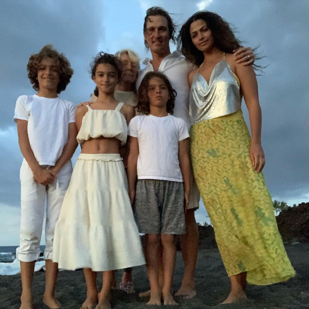 Matthew McConaughey, Schauspieler, mit seiner Familie