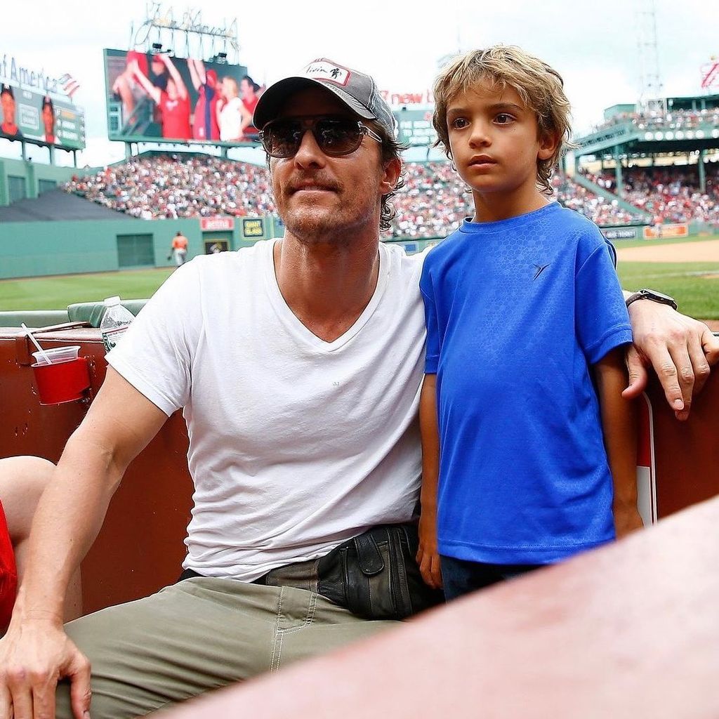 Matthew McConaughey, Schauspieler, und sein Sohn Levi