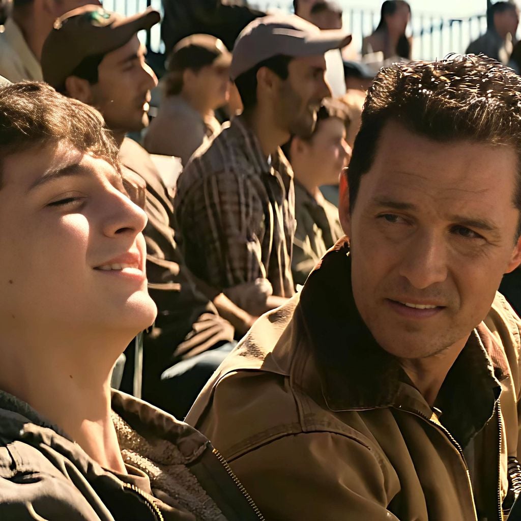 Matthew McConaughey und Timothée Chalamet in einer Szene aus Christopher Nolans "Interstellar"