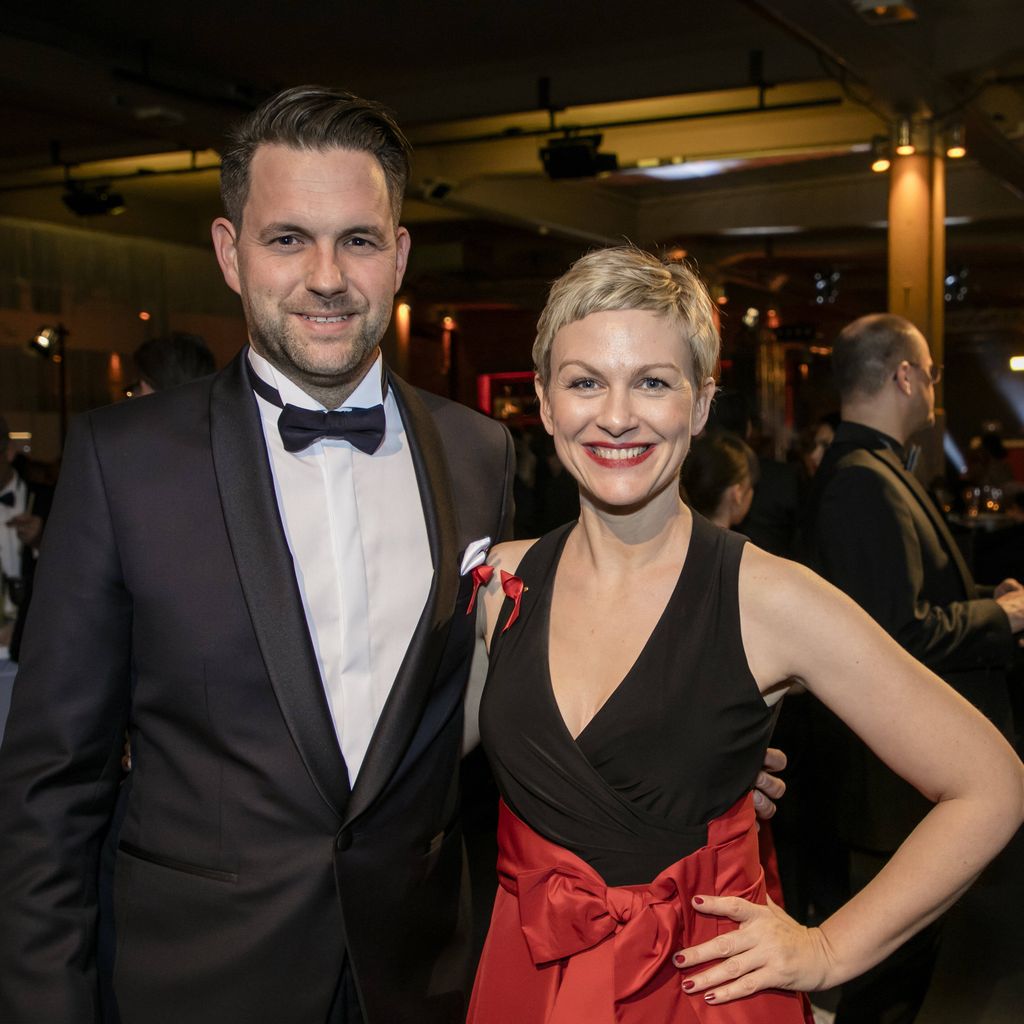 Matthias Killig und Karen Heinrichs bei der Aftershow-Party der 14. Hope Gala im Erlwein Capitol in Dresden