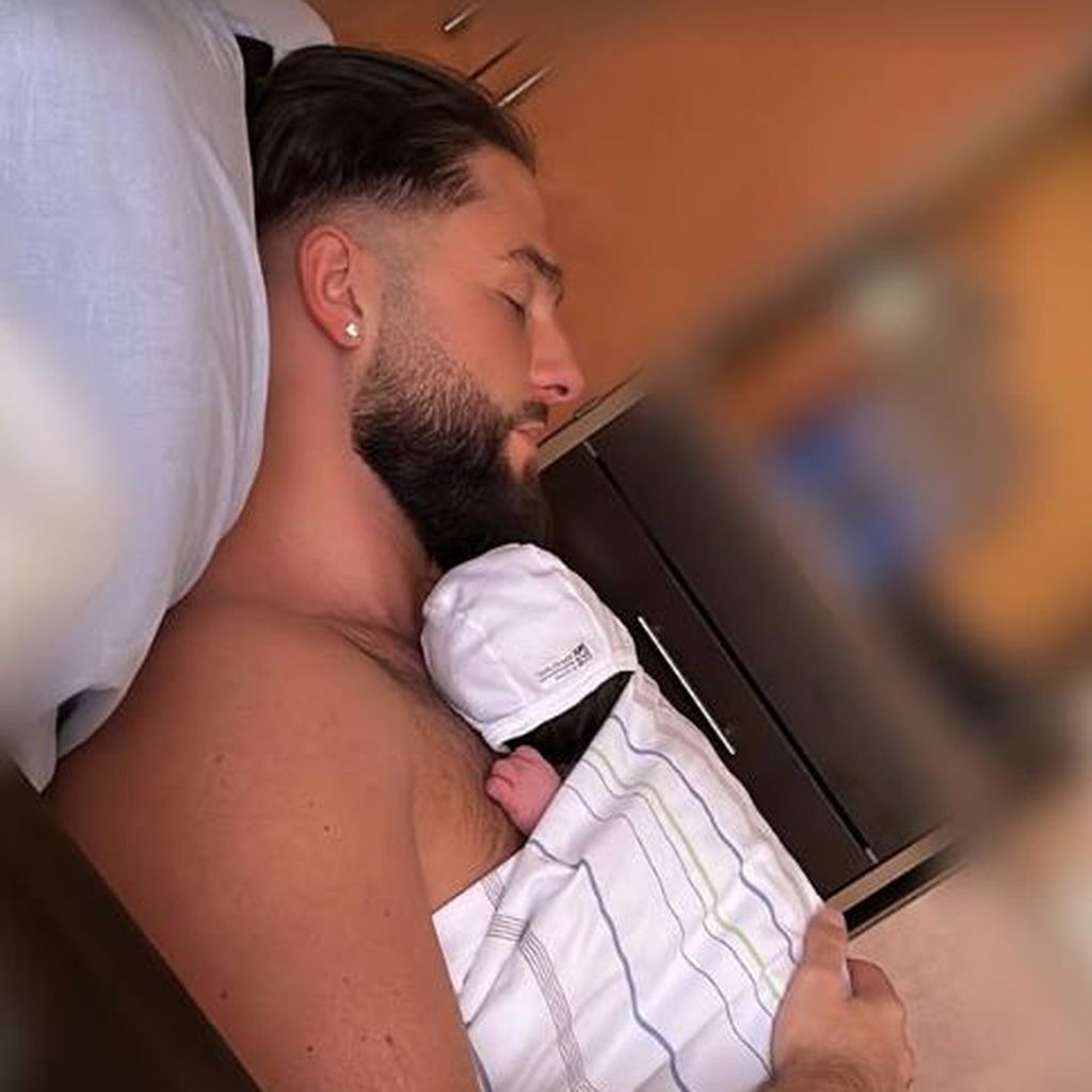 Maurice Dziwak mit seinem Sohn