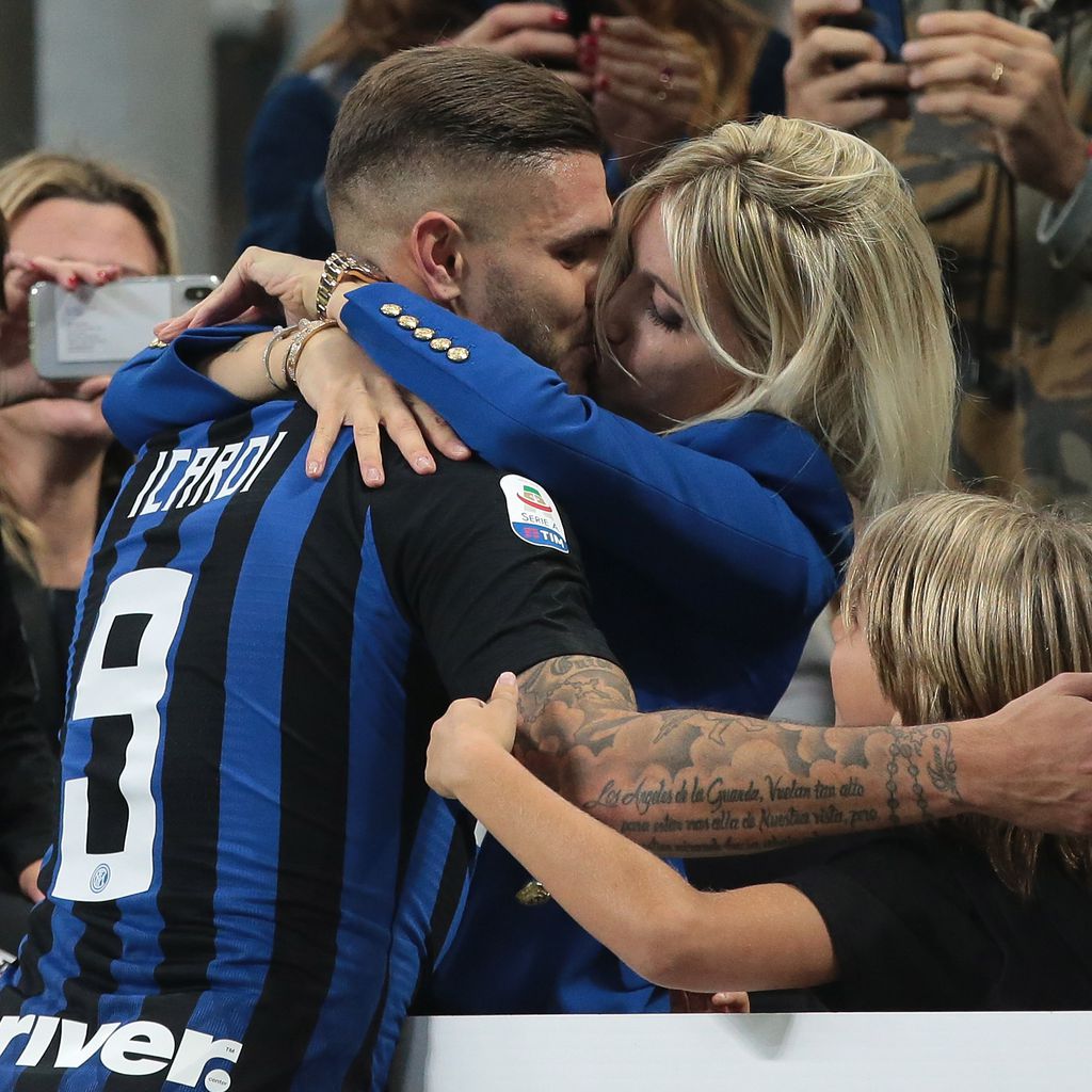 Mauro Icardi und seine Frau Wanda im Oktober 2018 in Mailand