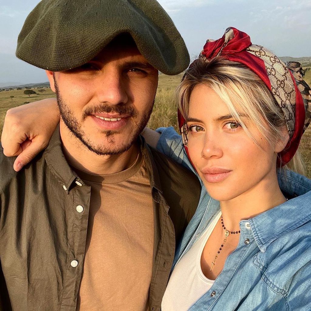 Fußballstar Mauro Icardi mit seiner Frau Wanda
