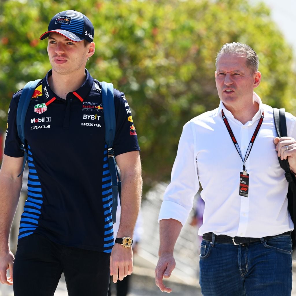 Max Verstappen und sein Vater Jos im Februar 2024