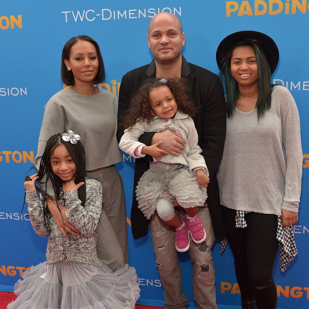 Mel B. und Stephen Belafonte mit ihren Kindern, im Jahr 2015