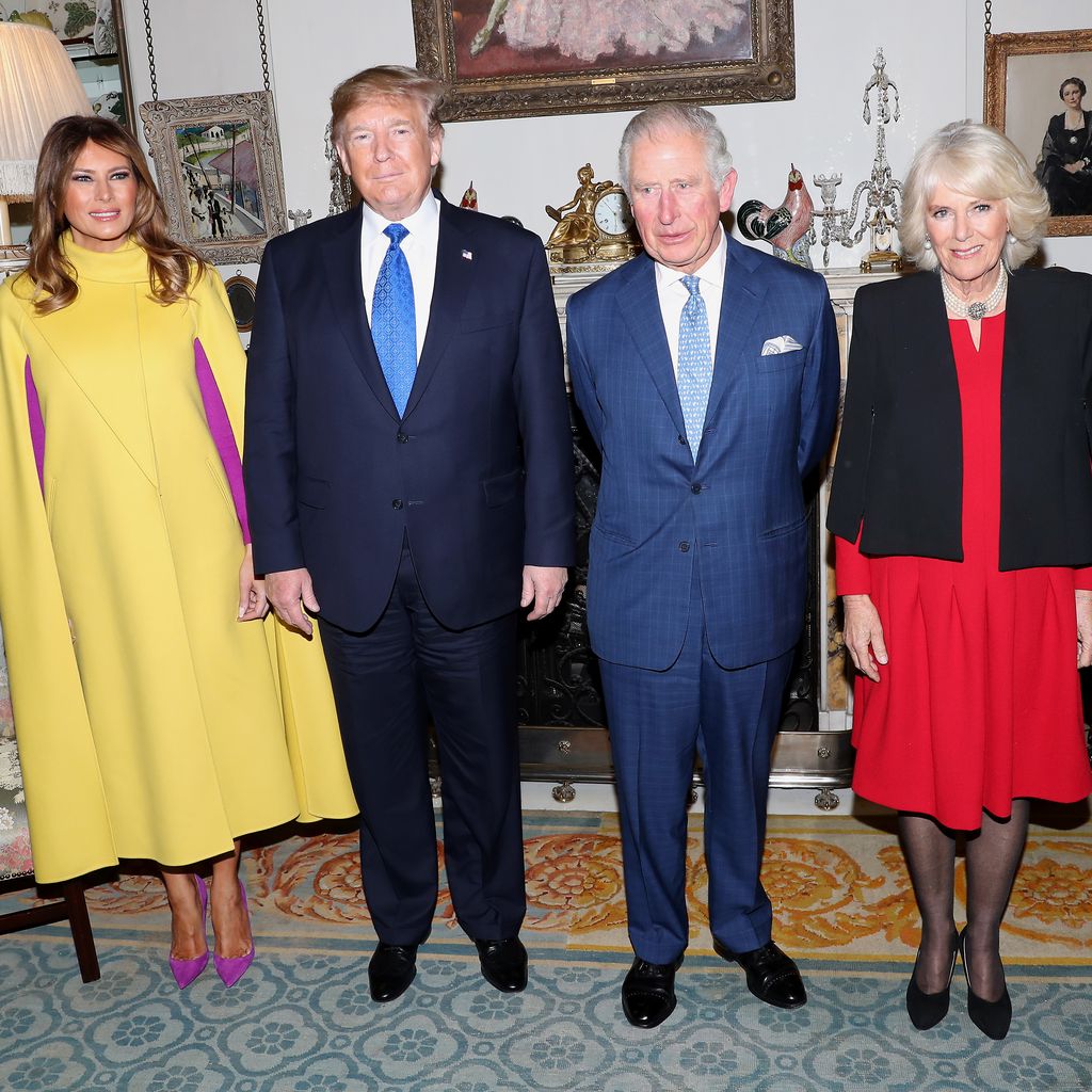 Melania Trump, Donald Trump, König Charles und Königin Camilla im Dezember 2019