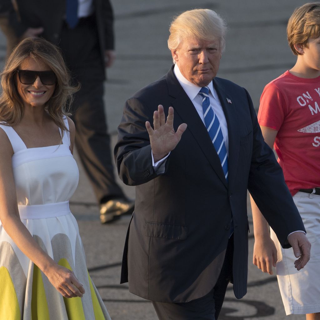 Melania, Donald und Barron Trump
