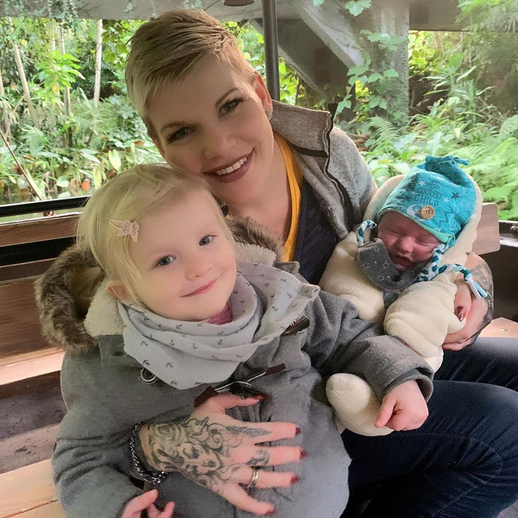 Melanie Müller mit ihren Kindern, November 2019