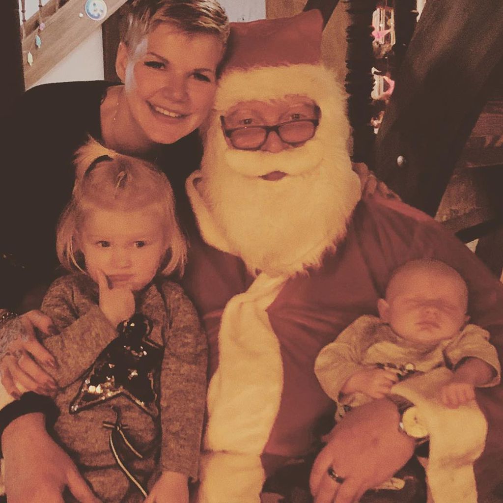 Melanie Müller mit ihren Kindern, Weihnachten 2019