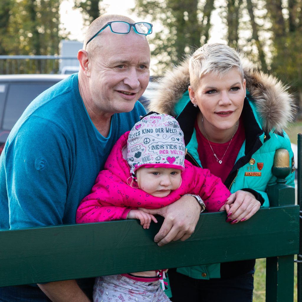 Melanie Müller, ihr Mann Mike und Töchterchen Mia Rose, Oktober 2019