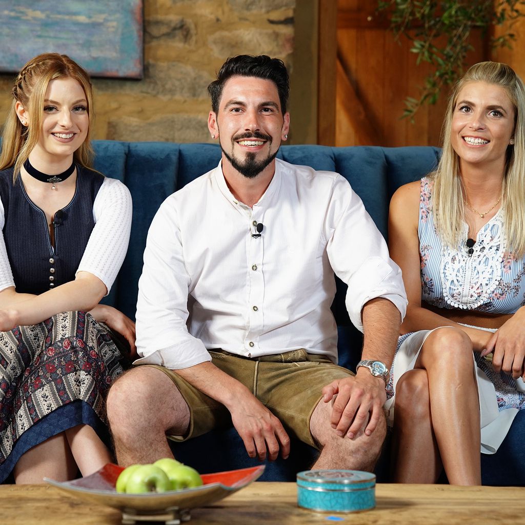 Melina, Mathias und Sabrina bei "Bauer sucht Frau" 2021