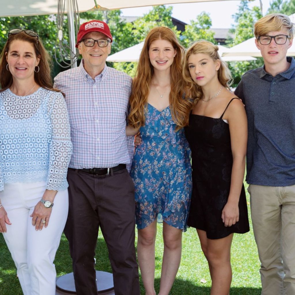 Melinda und Bill Gates mit ihren Kindern