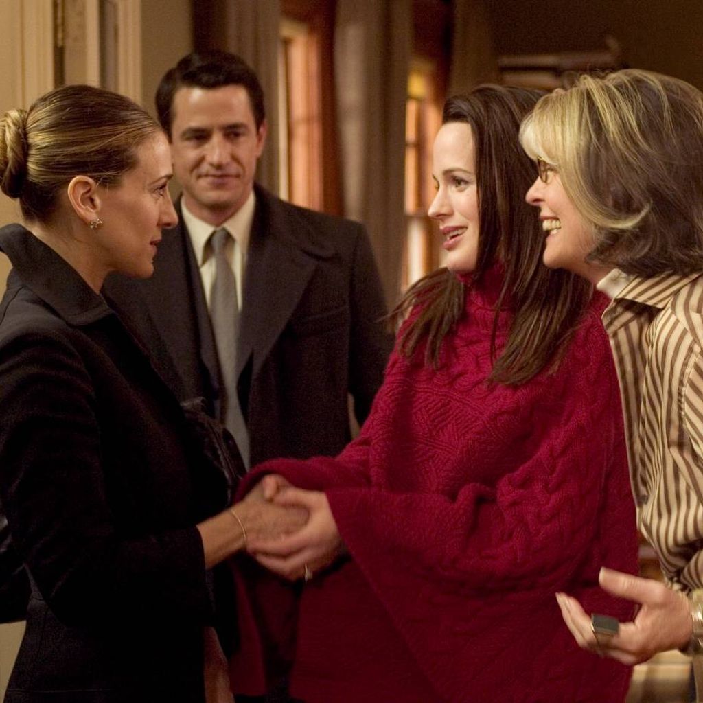 Meredith Morton trifft Everett Stone sowie Amy und Sybil Stone in "The Family Stone"