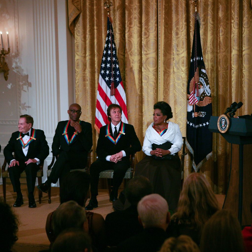 Merle Haggard, Jerry Herman, Bill T. Jones, Paul McCartney, Oprah Winfrey und Barack Obama
