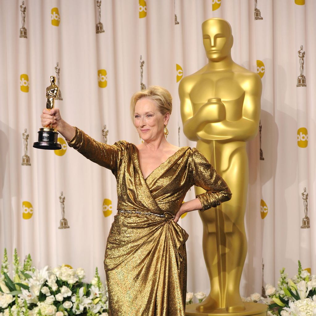 Meryl Streep feiert ihren Oscar als Beste Hauptdarstellerin für "The Iron Lady" bei den Academy Awards 2012 in Hollywood