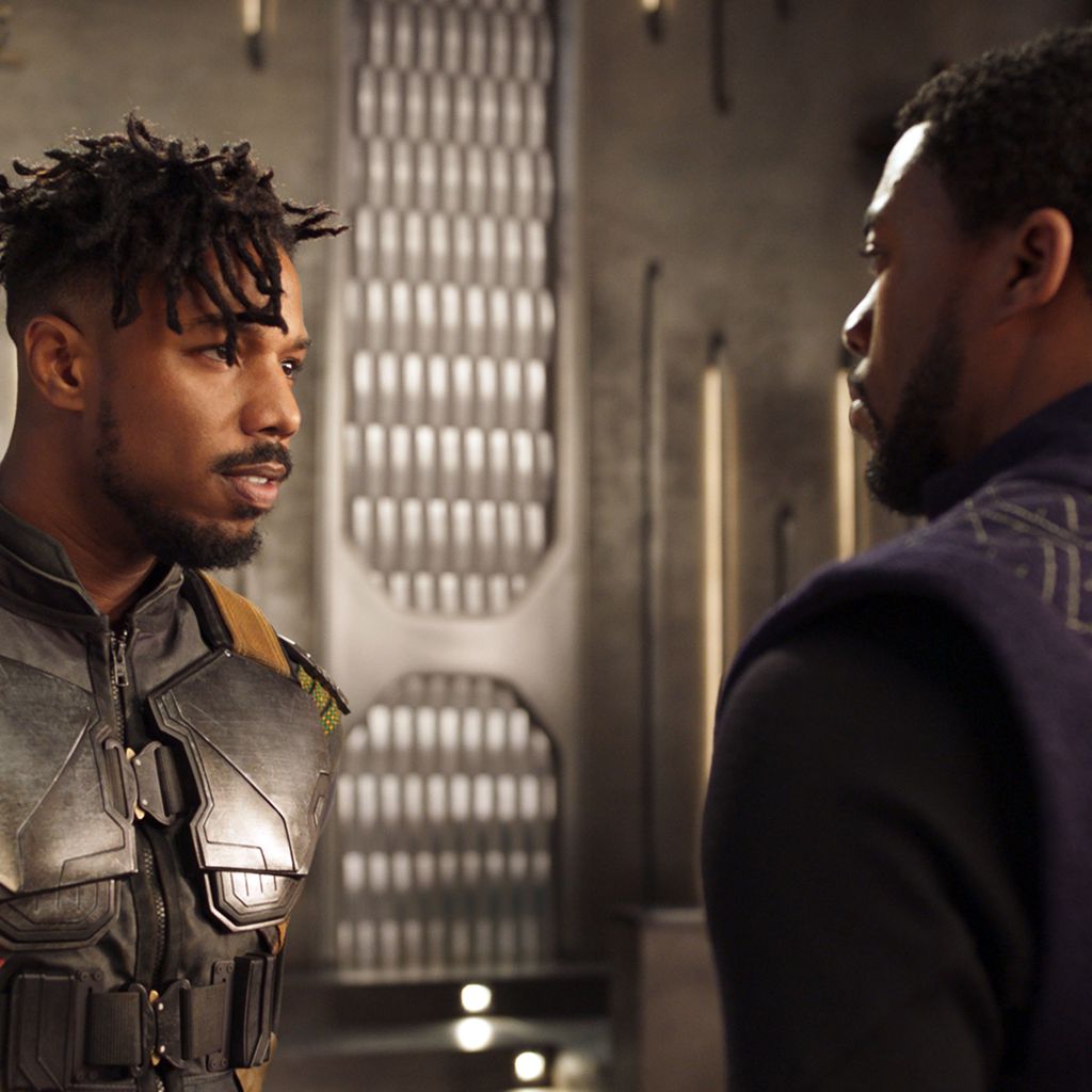 Michael B. Jordan und Chadwick Boseman in "Black Panther"