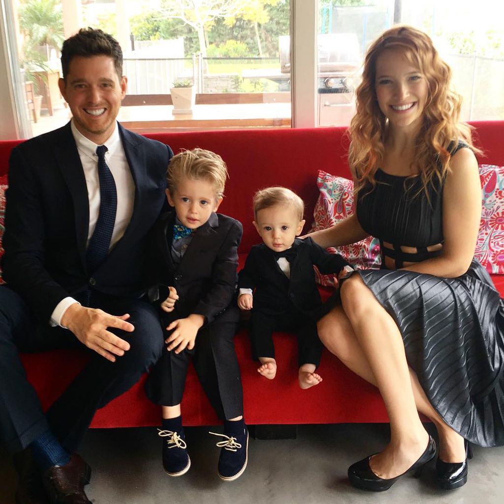 Michael Bublé, seine zwei Kinder und Ehefrau Luisana Lopilato 2016