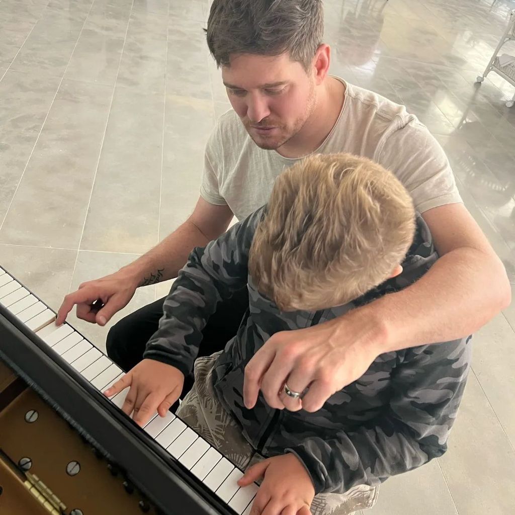 Michael Bublé mit seinem Sohn