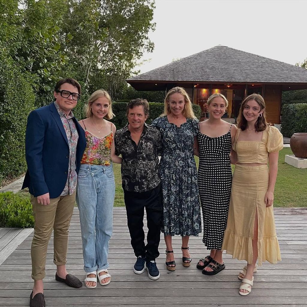 Michael J. Fox mit seiner Familie
