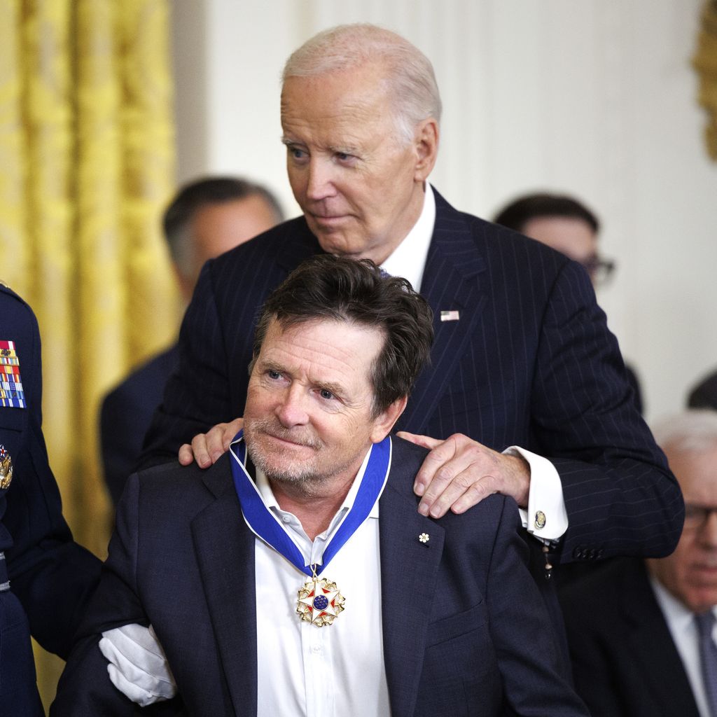 Michael J. Fox und Joe Biden, Januar 2025