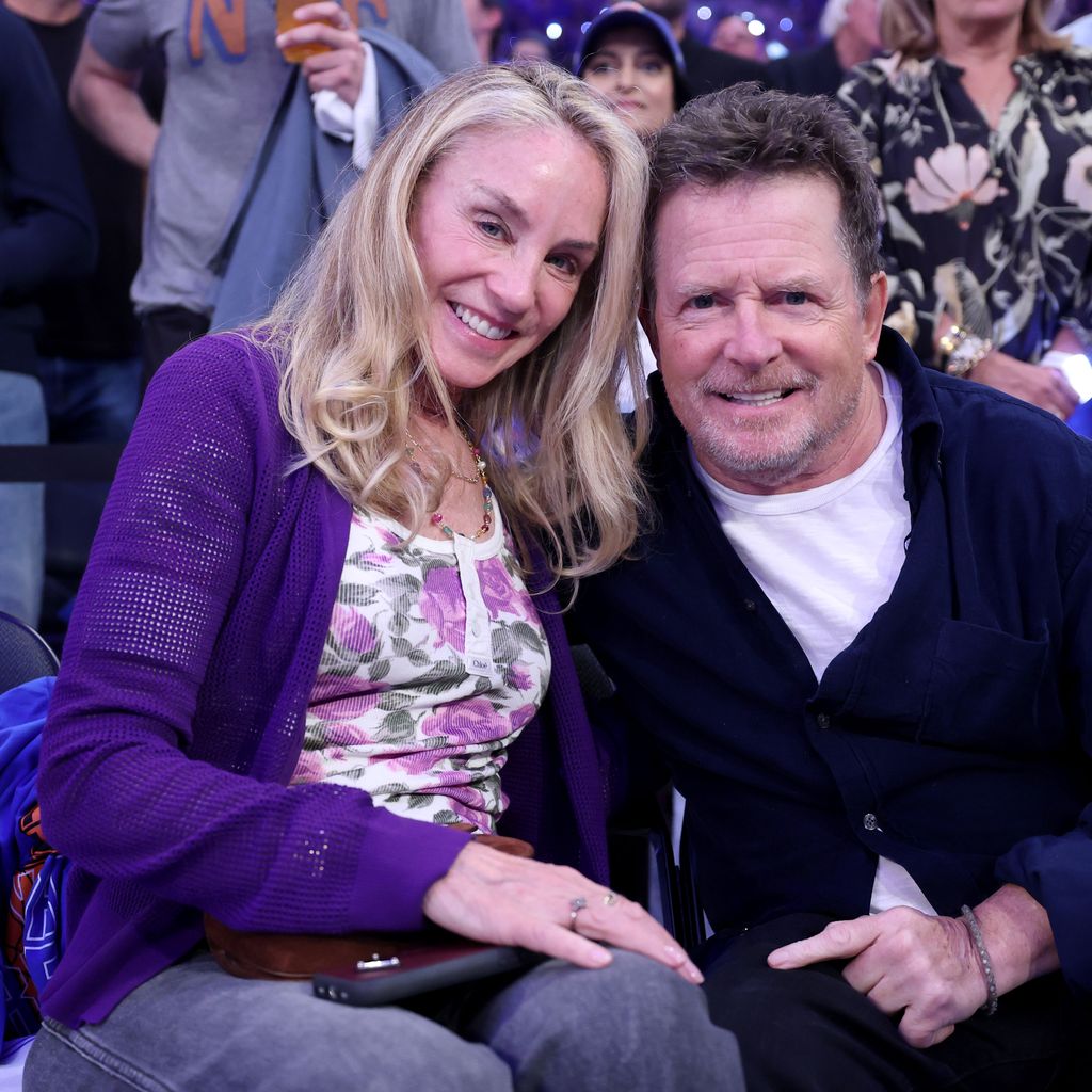Michael J. Fox und Tracy Pollan vor Spiel 4 der NBA Finals 2026 im Madison Square Garden