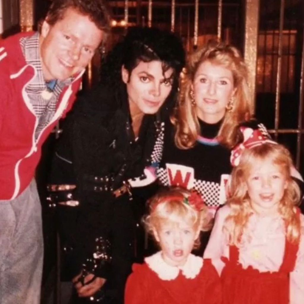 Michael Jackson mit der Hilton-Familie