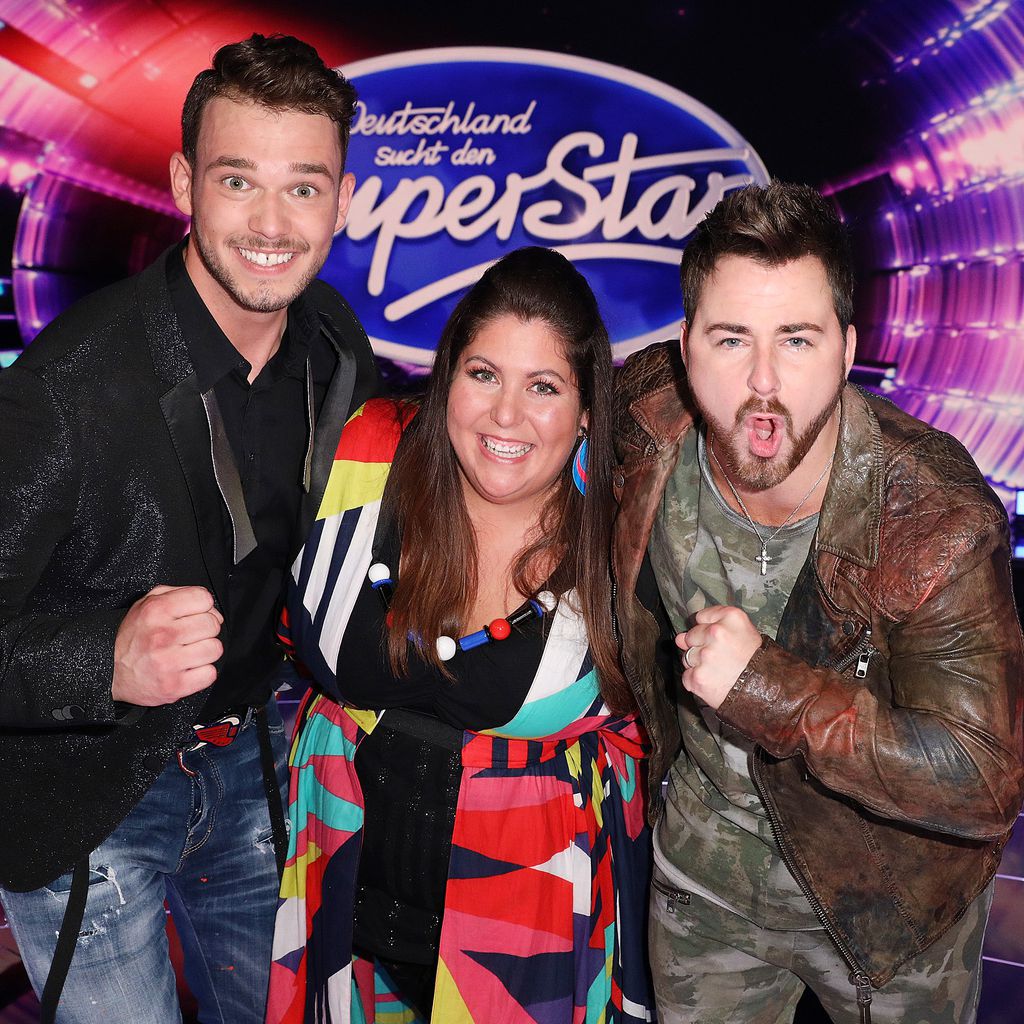 Michael Rauscher, Janina El Arguioui und Michel Truog im Halbfinale von DSDS