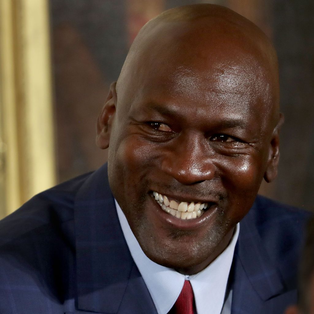Michael Jordan lacht