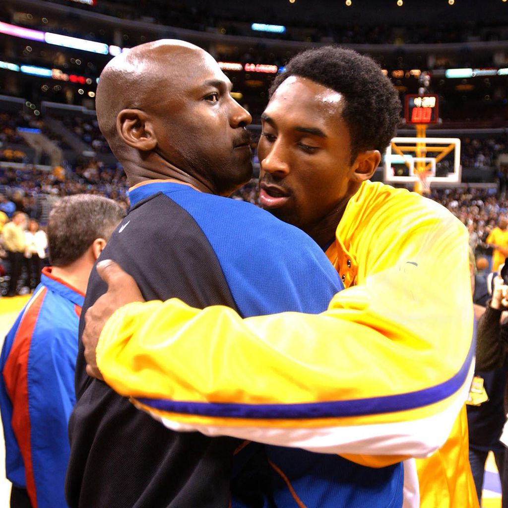 Michael Jordan und Kobe Bryant 2002 in Los Angeles