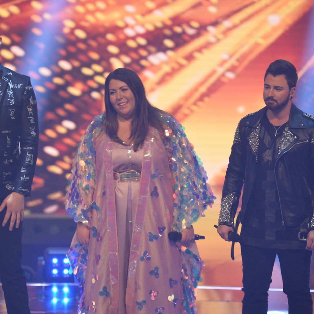 Michael Rauscher, Janina El Arguioui und Michel Truog im DSDS-Staffelfinale 2018