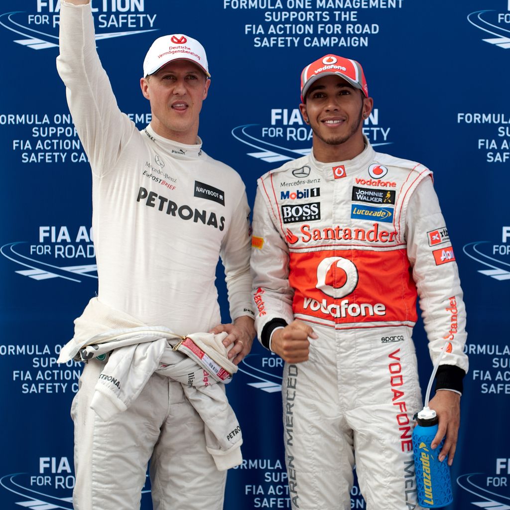 Michael Schumacher und Lewis Hamilton, 2012