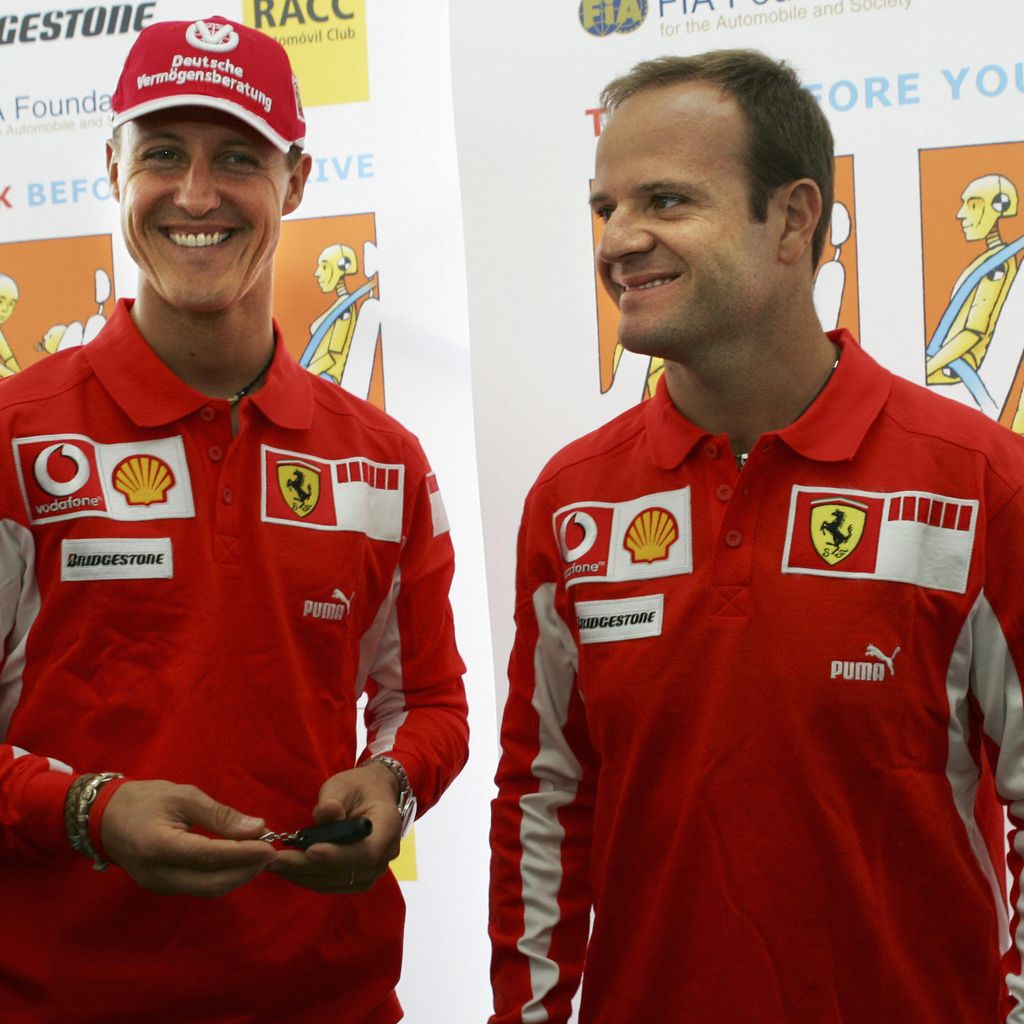 Michael Schumacher und Rubens Barrichello im Mai 2005