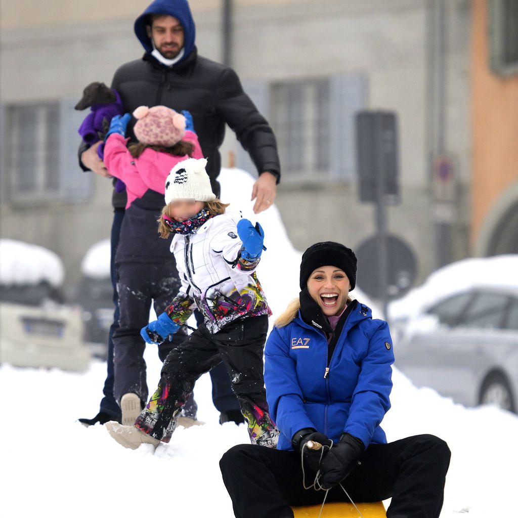 Michelle Hunziker mit ihrer Familie, Dezember 2020