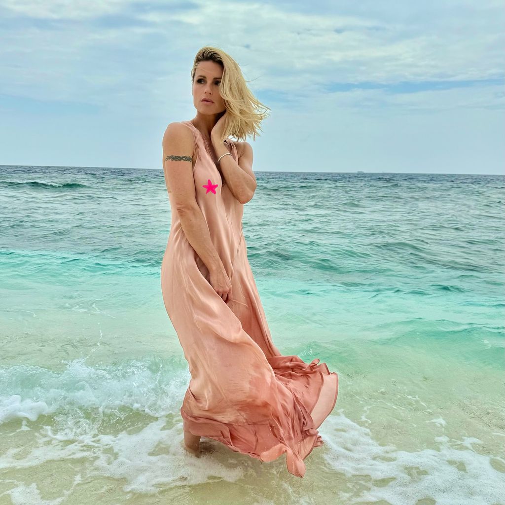 Michelle Hunziker im Urlaub im Februar 2024