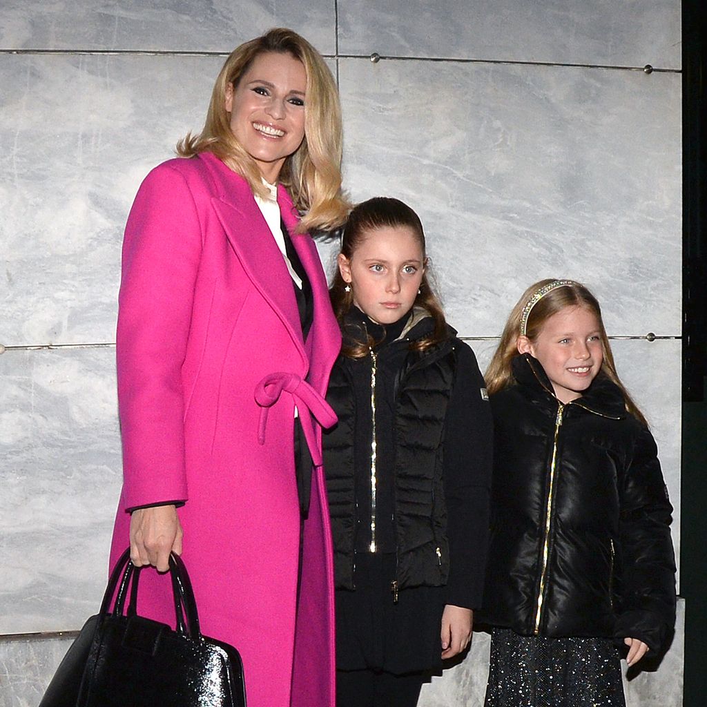 Michelle Hunziker mit ihren Töchtern Sole und Celeste Trussardi