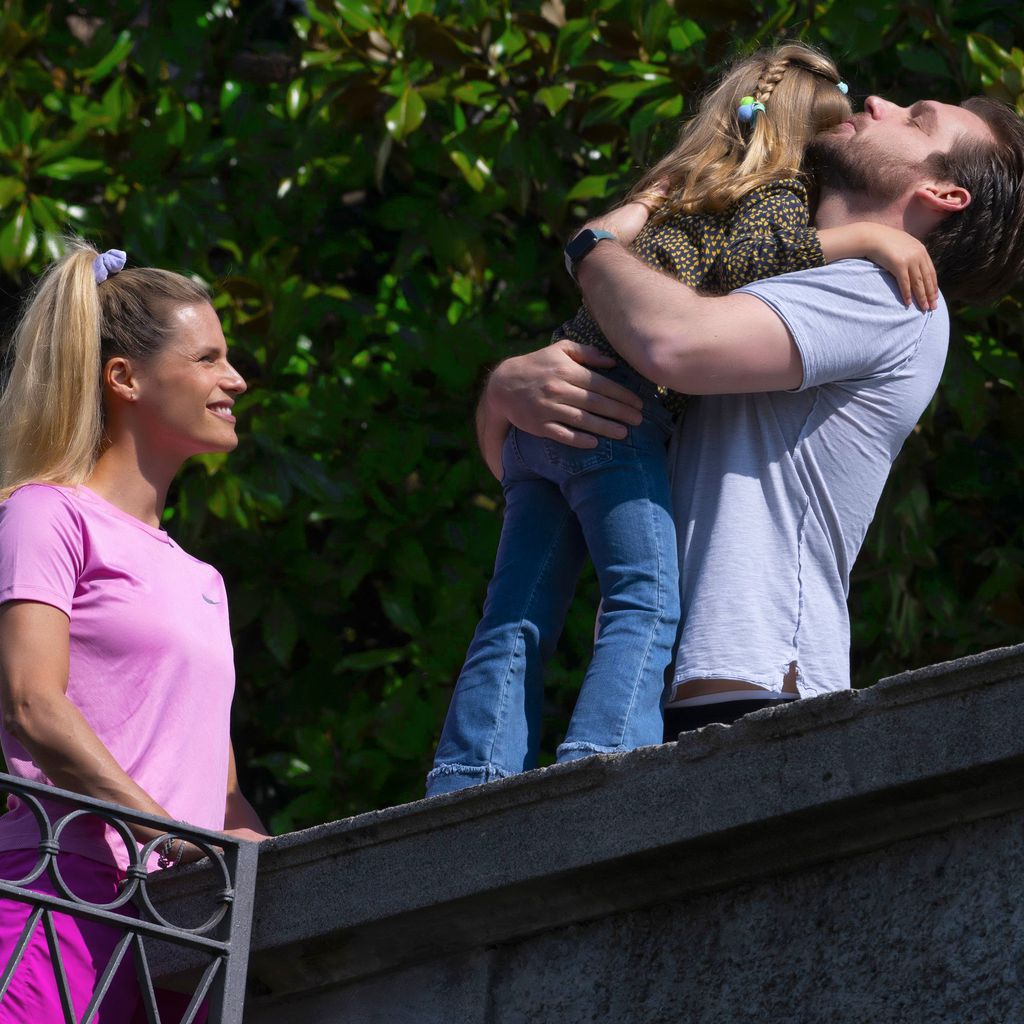 Michelle Hunziker und Tomaso Trussardi mit Tochter Celeste, 2020